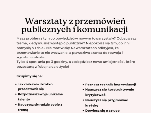 WAKACYJNE WARSZTATY DLA MŁODZIEŻY